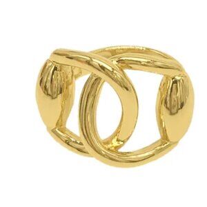NEW Adorina gold plated link cross ring bold 7
